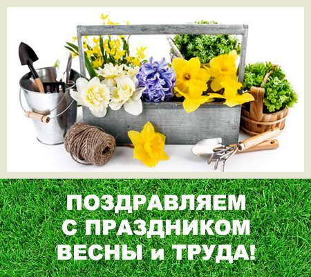 Поздравляем с праздником Весны и Труда!